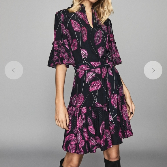 Reiss Dresses & Skirts - REISS Marsali Feather Printed Mini Dress